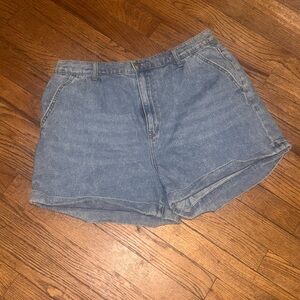 American Eagle Outfitters Light Blue High-Rise Denim Shorts
